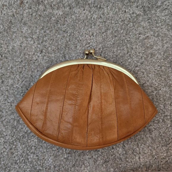 unbranded Handbags - NWOT Eel Skin Double Kiss Lock Coin Purse